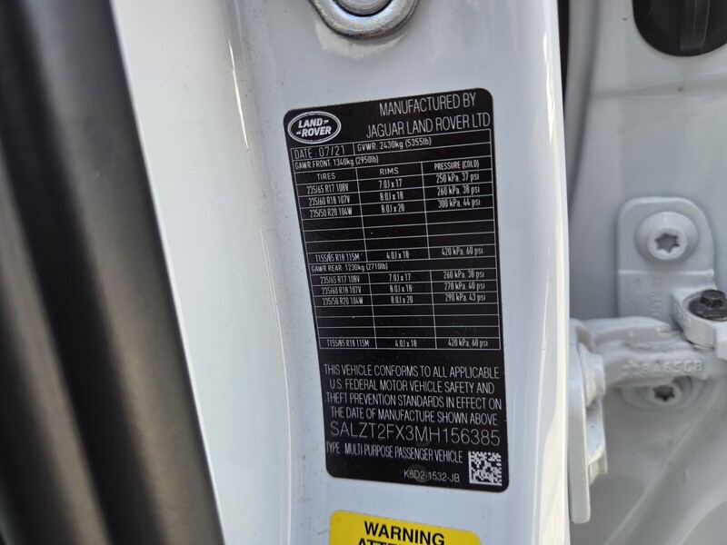 Used 2021 LAND ROVER RANGE ROVER EVOQUE R-DYNAMIC S in FT. PIERCE, FLORIDA