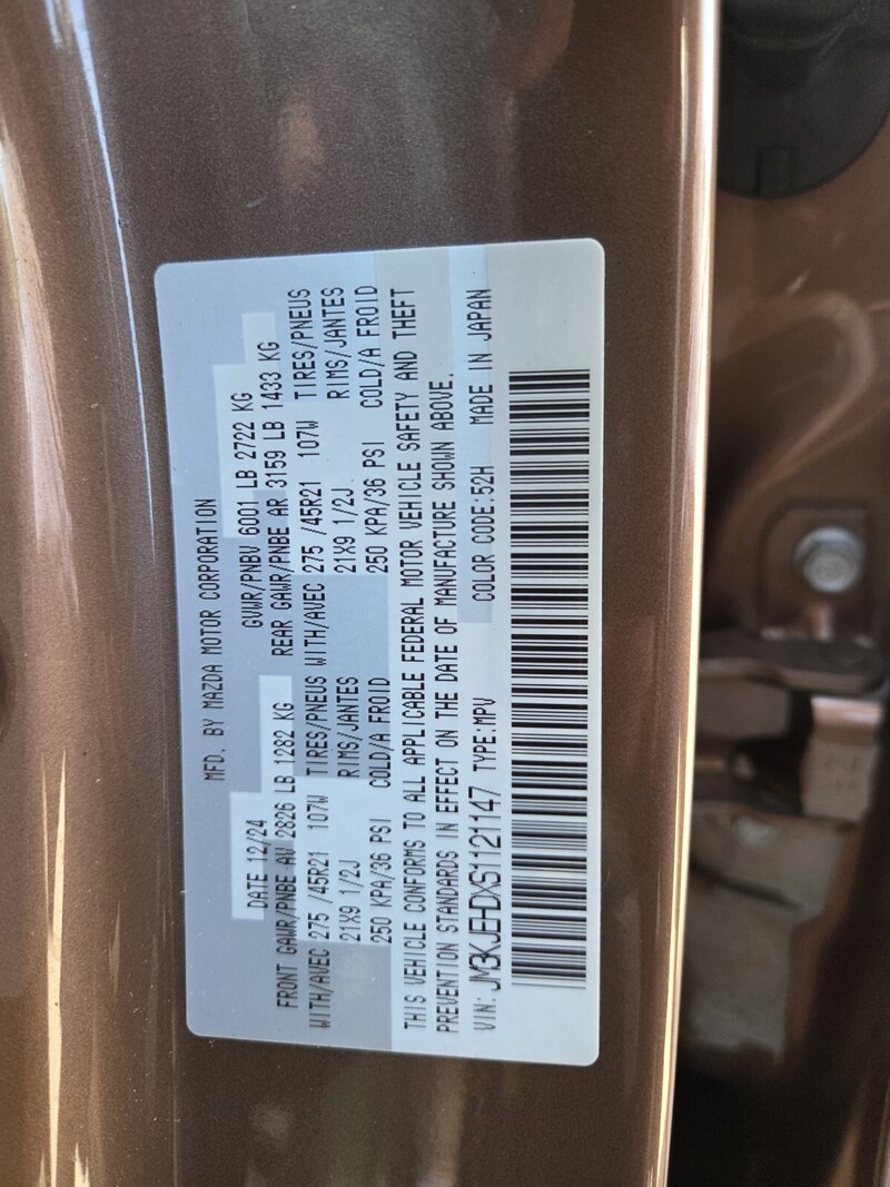Used 2025 MAZDA CX-70 3.3 TURBO PREMIUM PLUS PACKAGE in FT. PIERCE, FLORIDA