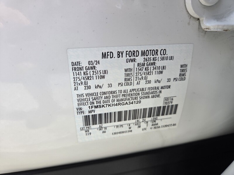 Used 2024 FORD EXPLORER ST-LINE in FT. PIERCE, FLORIDA