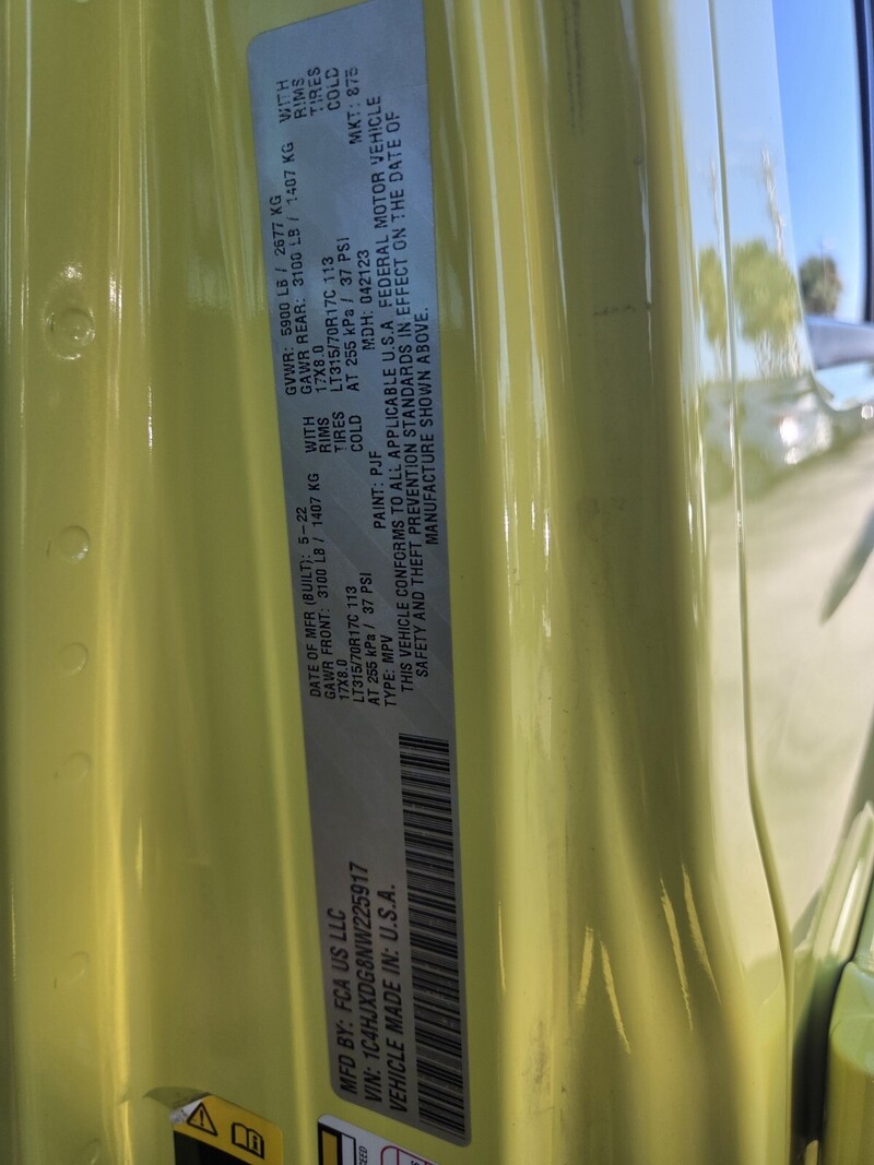 Used 2022 JEEP WRANGLER UNLIMITED HIGH TIDE in FT. PIERCE, FLORIDA