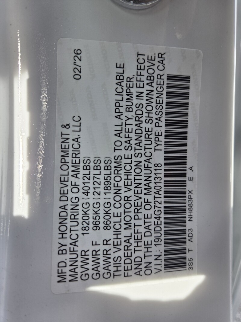 New 2026 ACURA INTEGRA MANUAL W/A-SPEC TECHNOLOGY PACKAGE in FT. PIERCE, FLORIDA