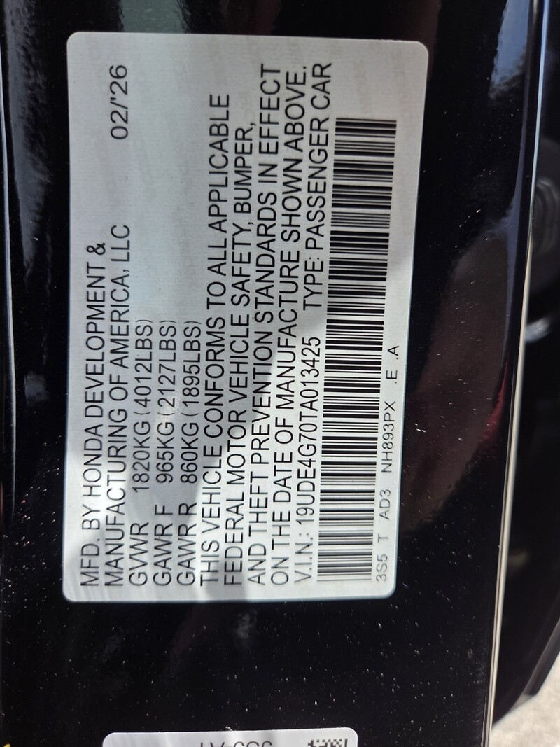 New 2026 ACURA INTEGRA MANUAL W/A-SPEC TECHNOLOGY PACKAGE in FT. PIERCE, FLORIDA