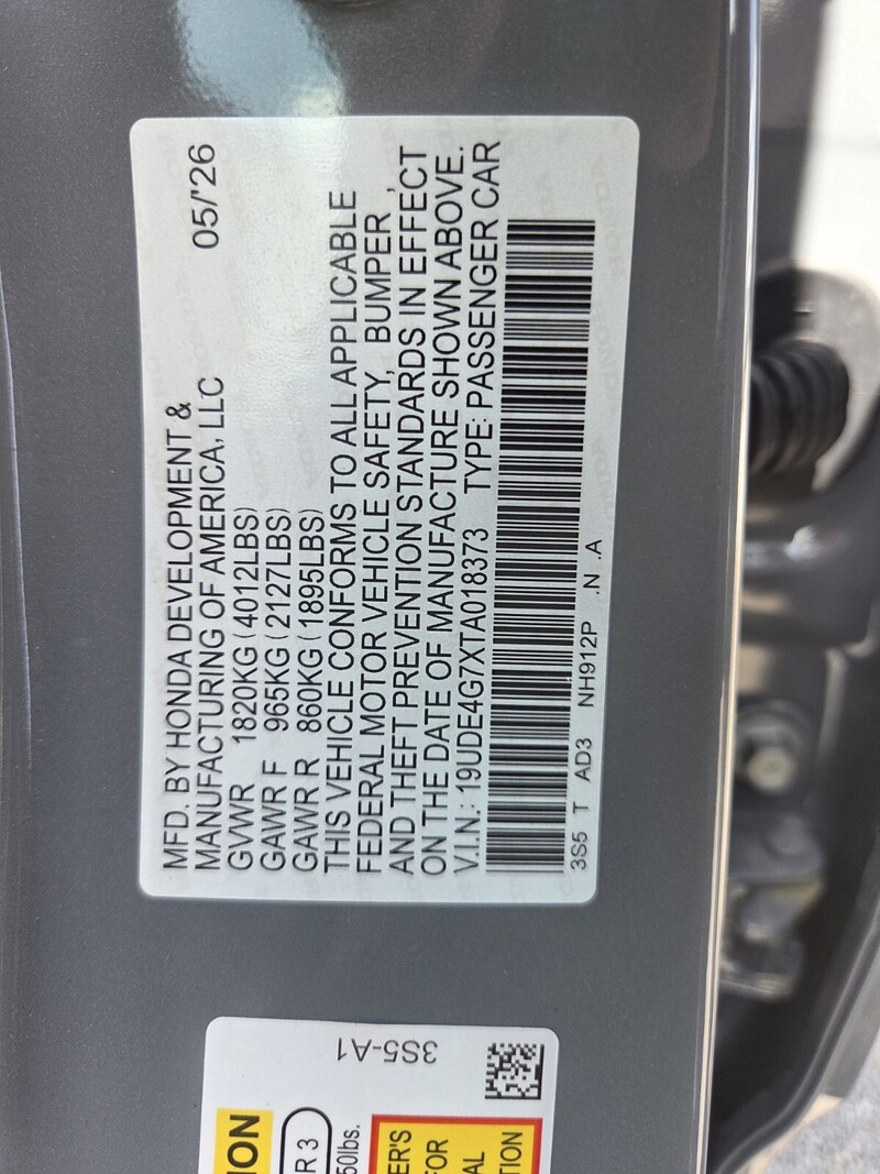 New 2026 ACURA INTEGRA MANUAL W/A-SPEC TECHNOLOGY PACKAGE in FT. PIERCE, FLORIDA