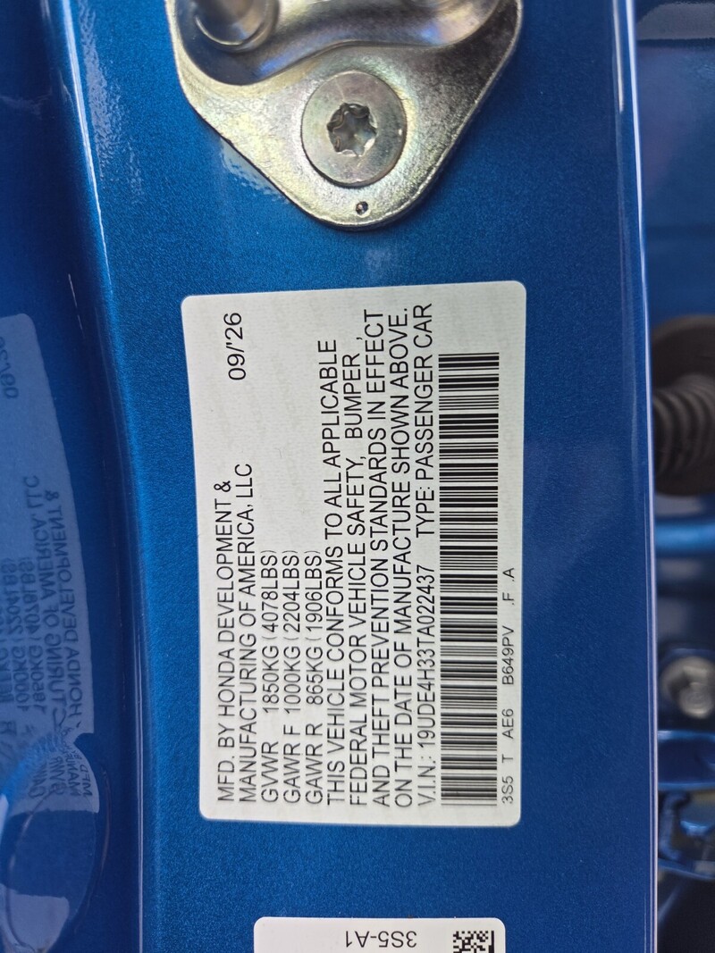 New 2026 ACURA INTEGRA CVT W/A-SPEC PACKAGE in FT. PIERCE, FLORIDA