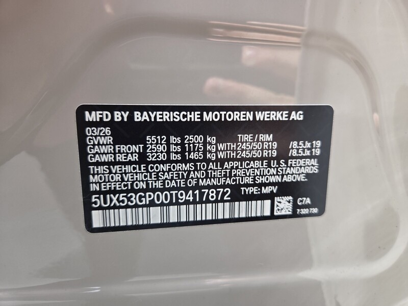 New 2026 BMW X3 30 XDRIVE in FT. PIERCE, FLORIDA