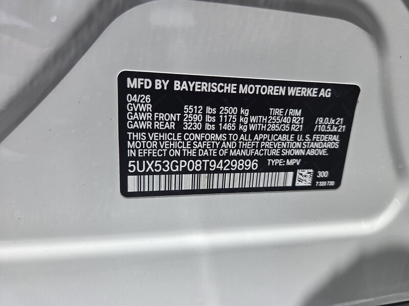 New 2026 BMW X3 30 XDRIVE in FT. PIERCE, FLORIDA