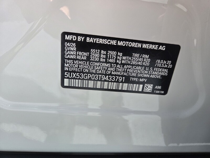 New 2026 BMW X3 30 XDRIVE in FT. PIERCE, FLORIDA