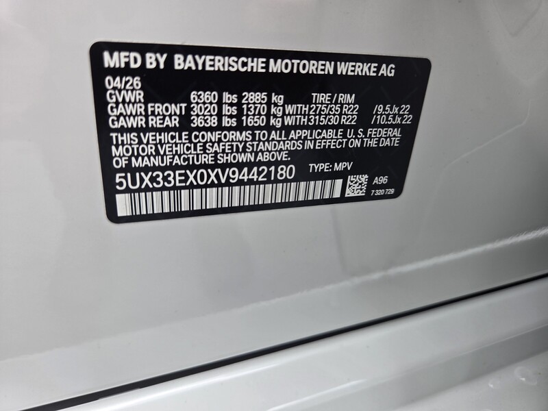 New 2027 BMW X6 XDRIVE40I in FT. PIERCE, FLORIDA