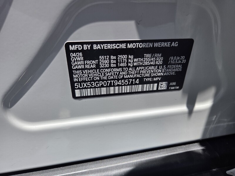 New 2026 BMW X3 30 XDRIVE in FT. PIERCE, FLORIDA