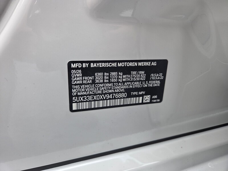 New 2027 BMW X6 XDRIVE40I in FT. PIERCE, FLORIDA