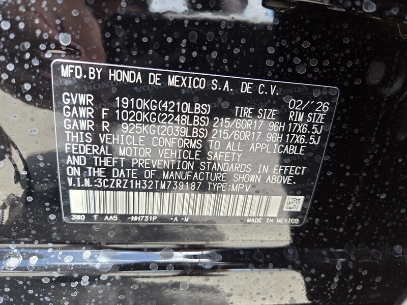 New 2026 Honda HR-V LX in FT. PIERCE, FLORIDA