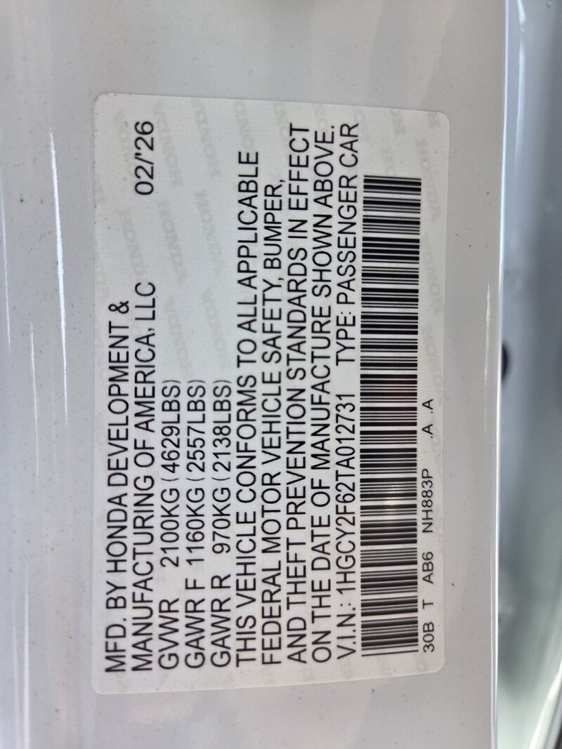 New 2026 Honda Accord Hybrid EX-L in FT. PIERCE, FLORIDA