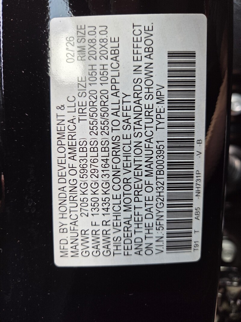 New 2026 Honda Pilot SPORT in FT. PIERCE, FLORIDA