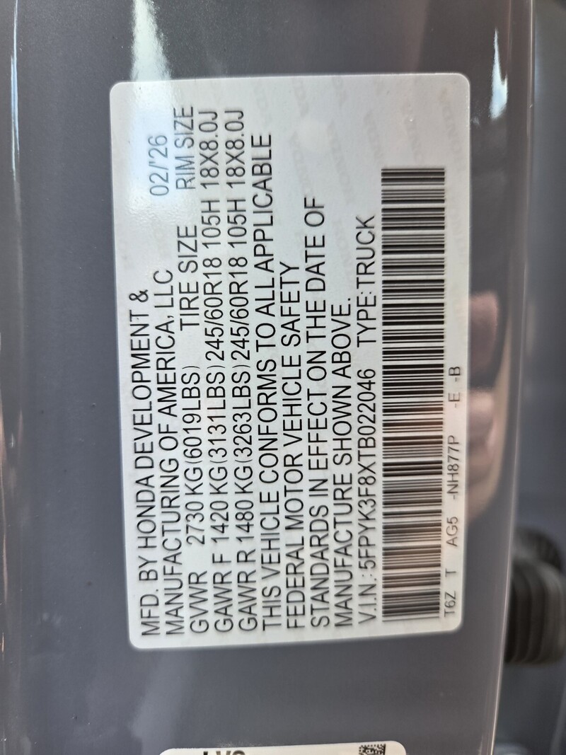 New 2026 Honda Ridgeline BLACK EDITION in FT. PIERCE, FLORIDA