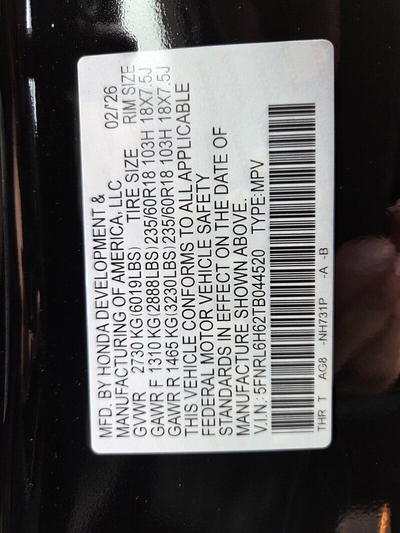 New 2026 Honda Odyssey EX-L in FT. PIERCE, FLORIDA