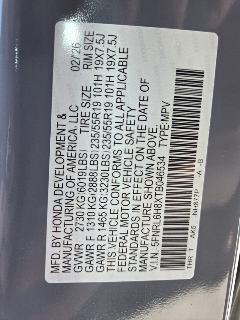 New 2026 Honda Odyssey TOURING in FT. PIERCE, FLORIDA