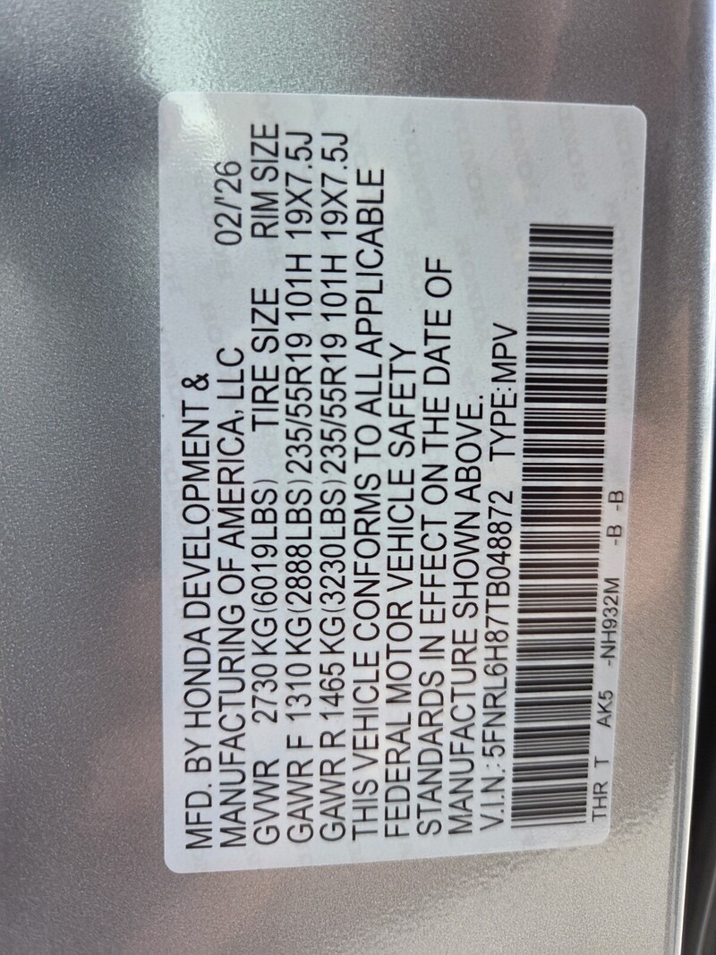 New 2026 Honda Odyssey TOURING in FT. PIERCE, FLORIDA