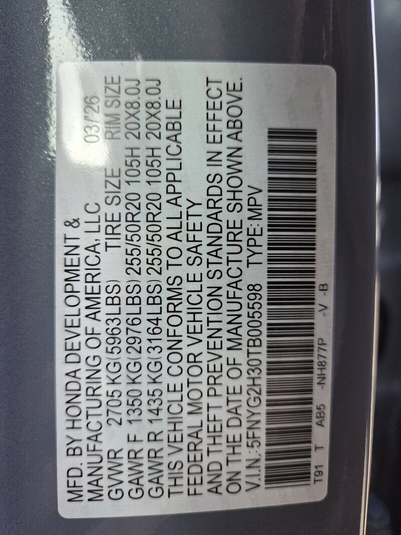 New 2026 Honda Pilot SPORT in FT. PIERCE, FLORIDA