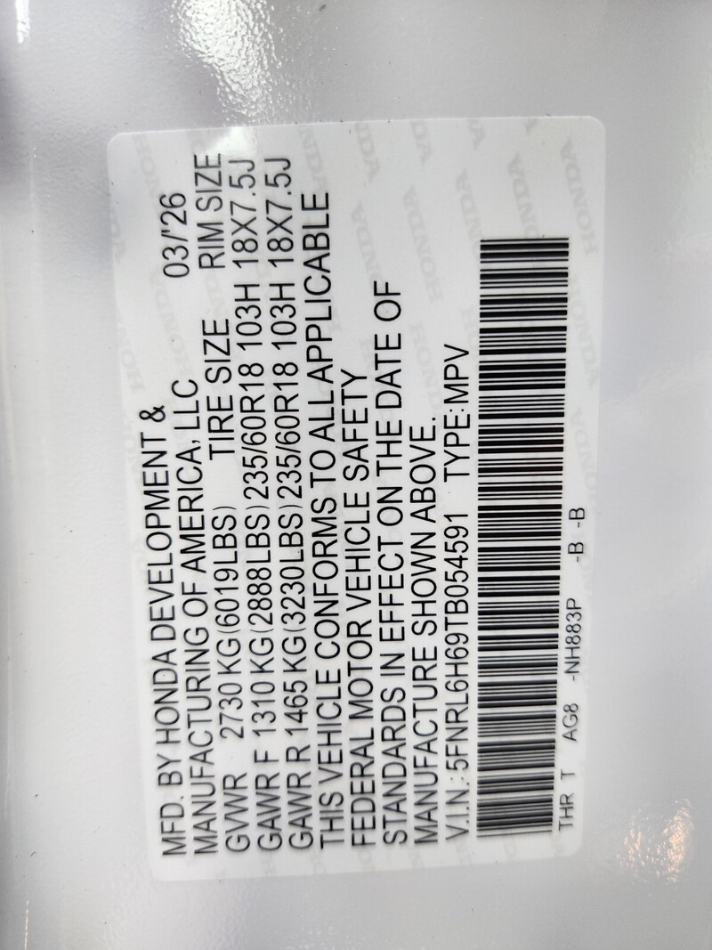 New 2026 Honda Odyssey EX-L in FT. PIERCE, FLORIDA