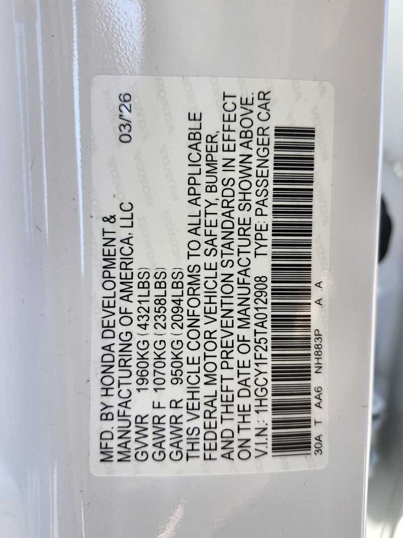 New 2026 Honda Accord Sedan LX in FT. PIERCE, FLORIDA