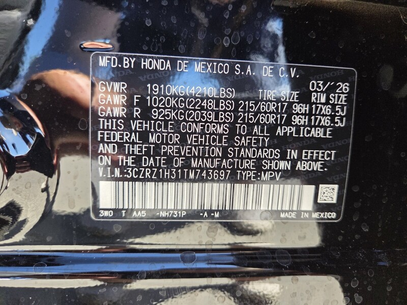 New 2026 Honda HR-V LX in FT. PIERCE, FLORIDA