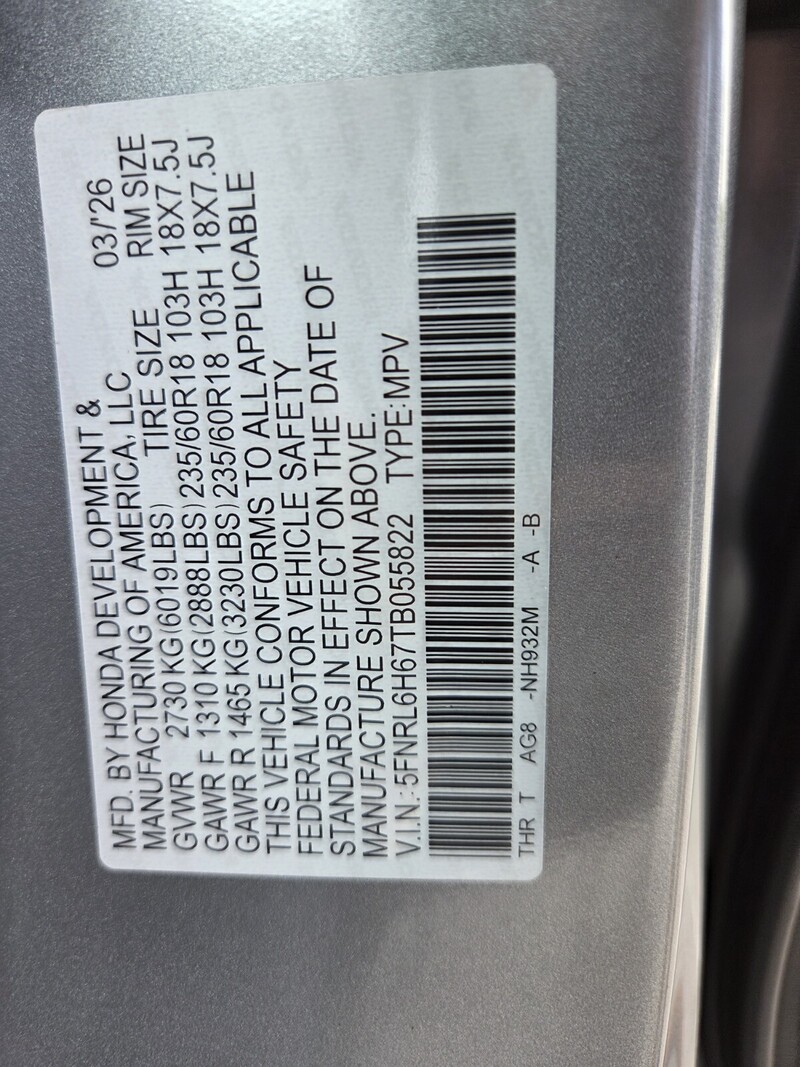 New 2026 Honda Odyssey EX-L in FT. PIERCE, FLORIDA