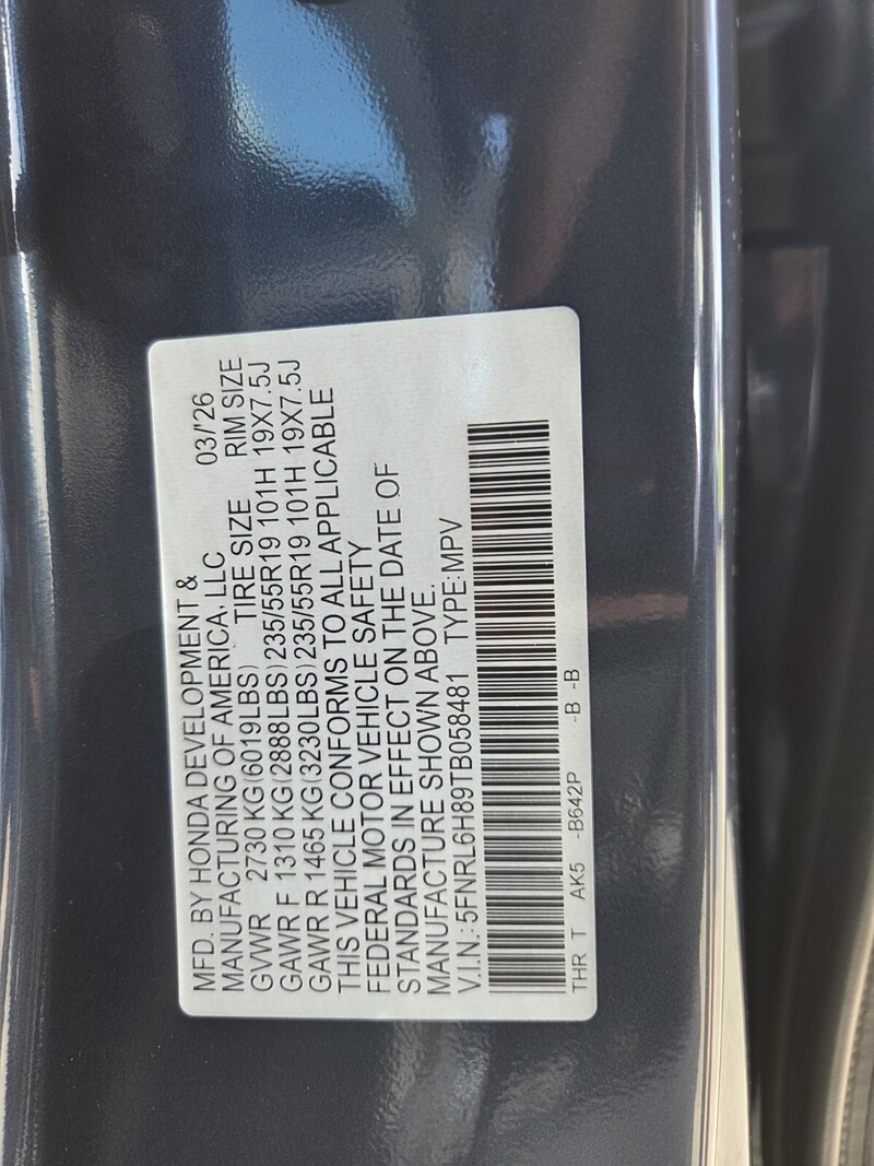 New 2026 Honda Odyssey TOURING in FT. PIERCE, FLORIDA