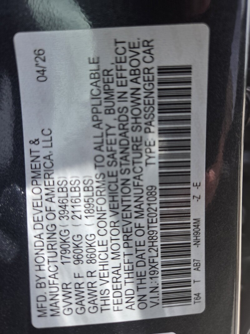 New 2026 Honda Civic Hatchback SPORT in FT. PIERCE, FLORIDA