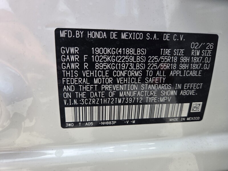New 2026 Honda HR-V EX-L in FT. PIERCE, FLORIDA