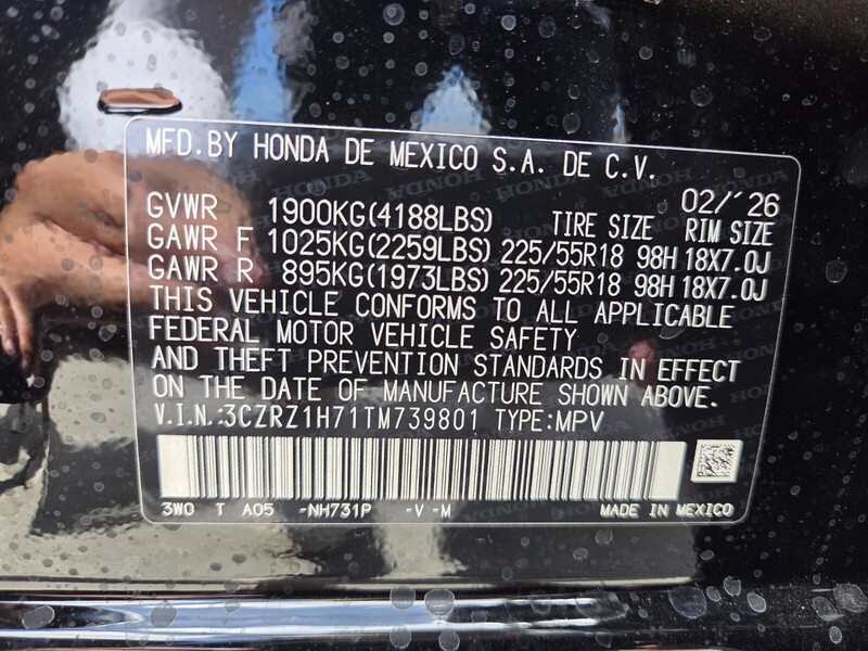 New 2026 Honda HR-V EX-L in FT. PIERCE, FLORIDA