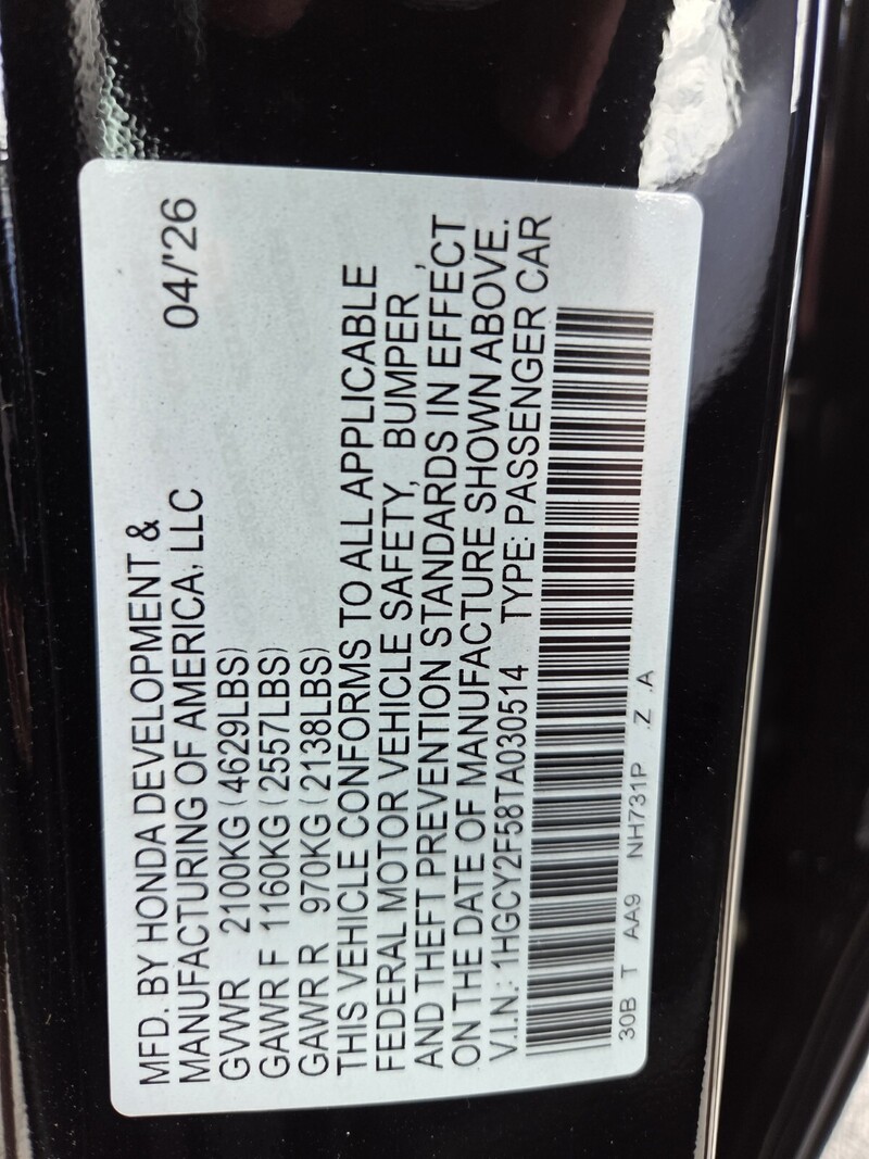 New 2026 Honda Accord Hybrid SPORT in FT. PIERCE, FLORIDA