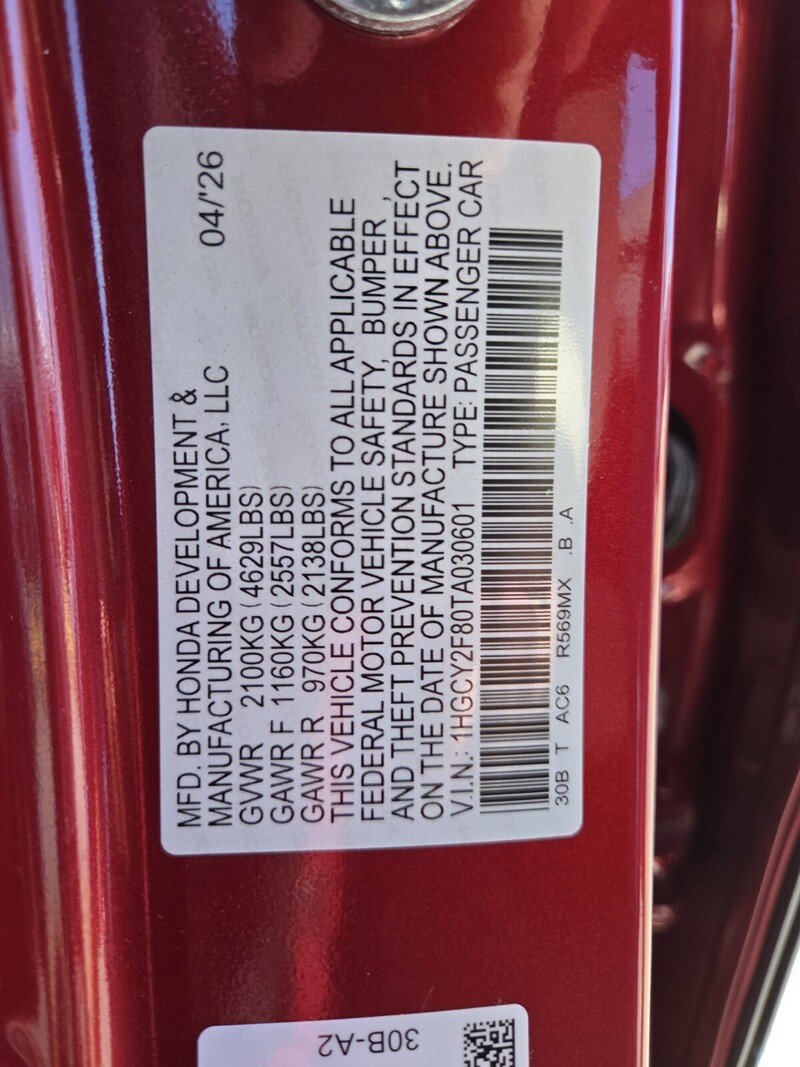 New 2026 Honda Accord Hybrid TOURING in FT. PIERCE, FLORIDA