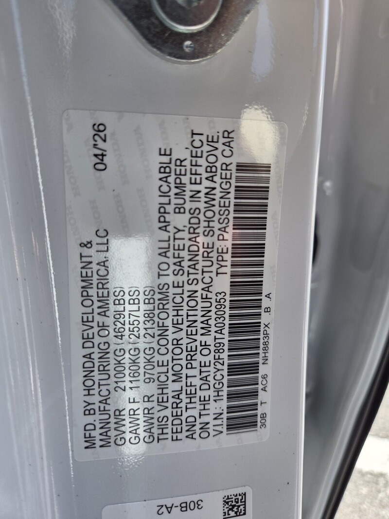 New 2026 Honda Accord Hybrid TOURING in FT. PIERCE, FLORIDA