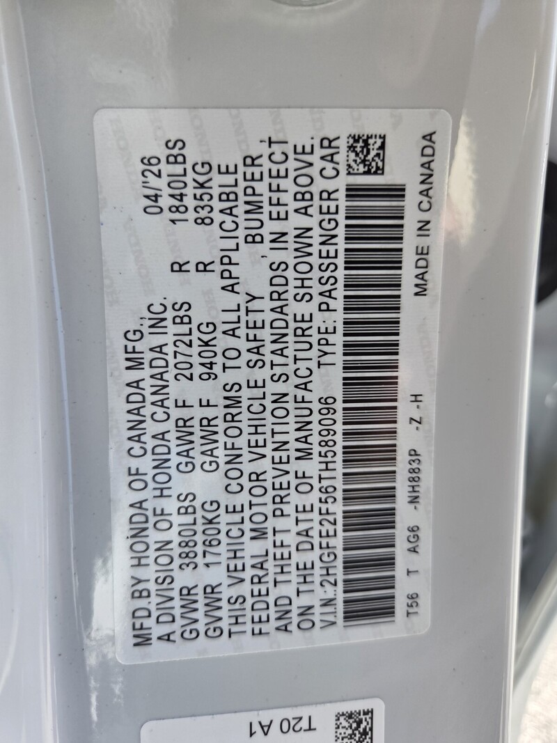 New 2026 Honda Civic SPORT in FT. PIERCE, FLORIDA