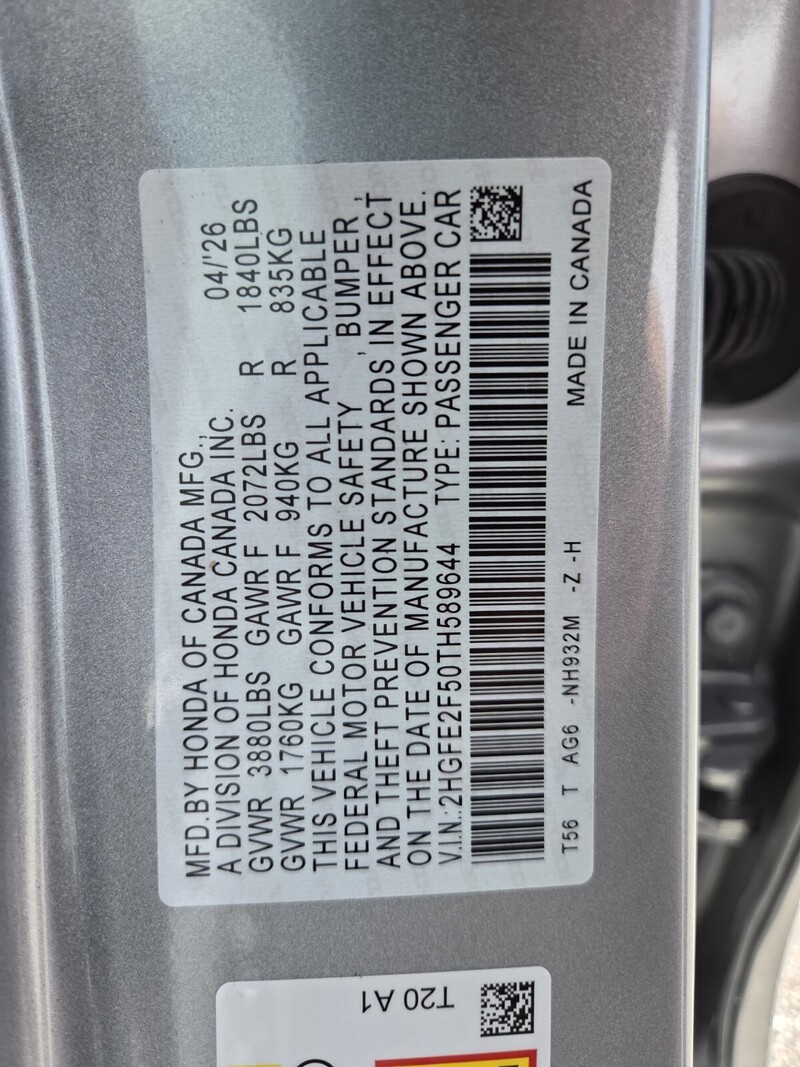 New 2026 Honda Civic SPORT in FT. PIERCE, FLORIDA