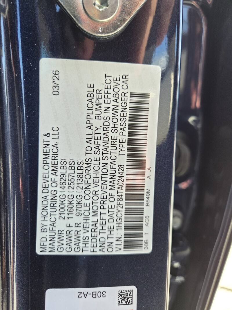 New 2026 Honda Accord Hybrid TOURING in FT. PIERCE, FLORIDA
