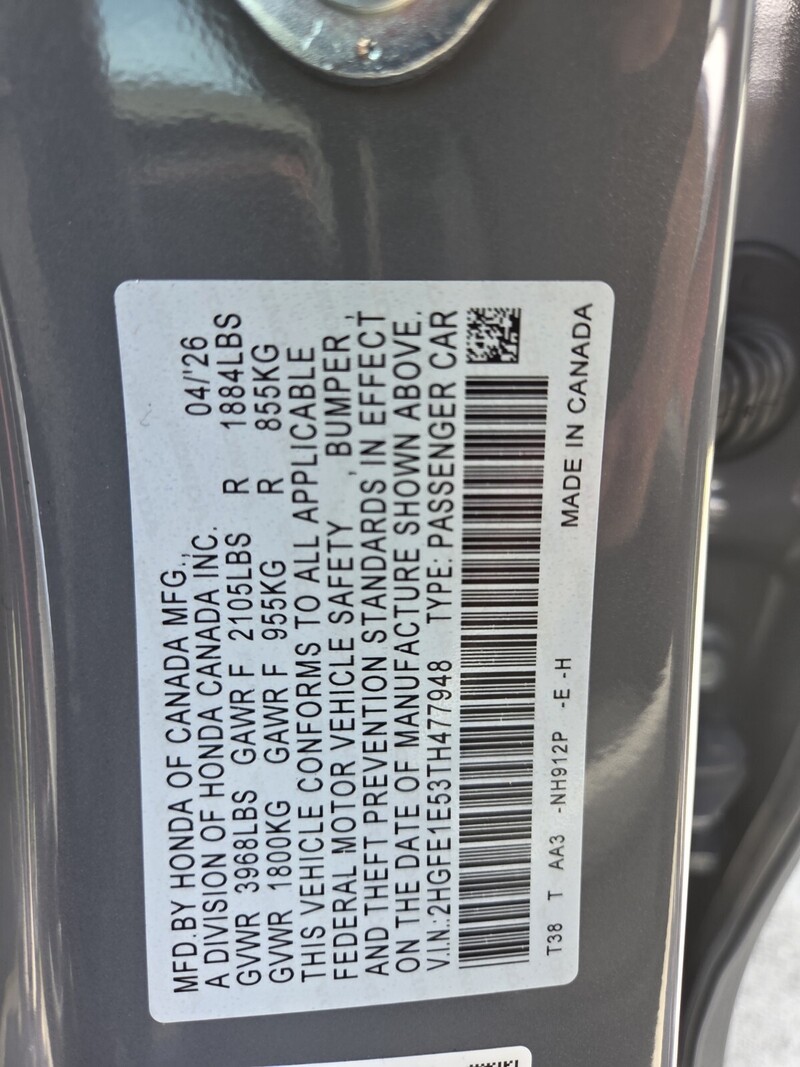 New 2026 Honda Civic  in FT. PIERCE, FLORIDA