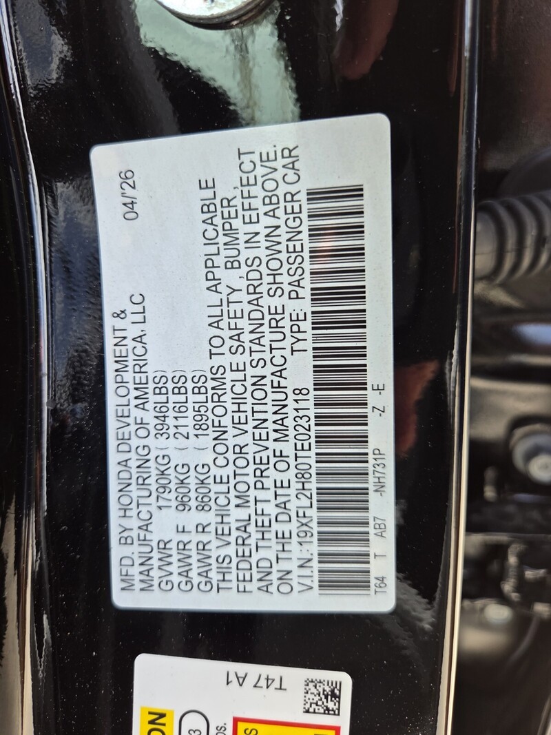 New 2026 Honda Civic Hatchback SPORT in FT. PIERCE, FLORIDA