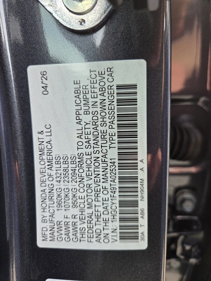 New 2026 Honda Accord Sedan SE in FT. PIERCE, FLORIDA