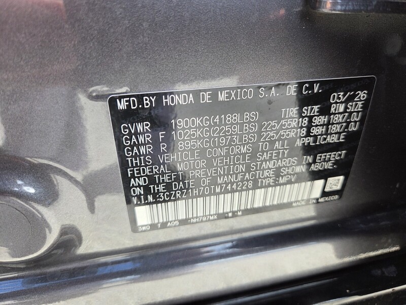 New 2026 Honda HR-V EX-L in FT. PIERCE, FLORIDA