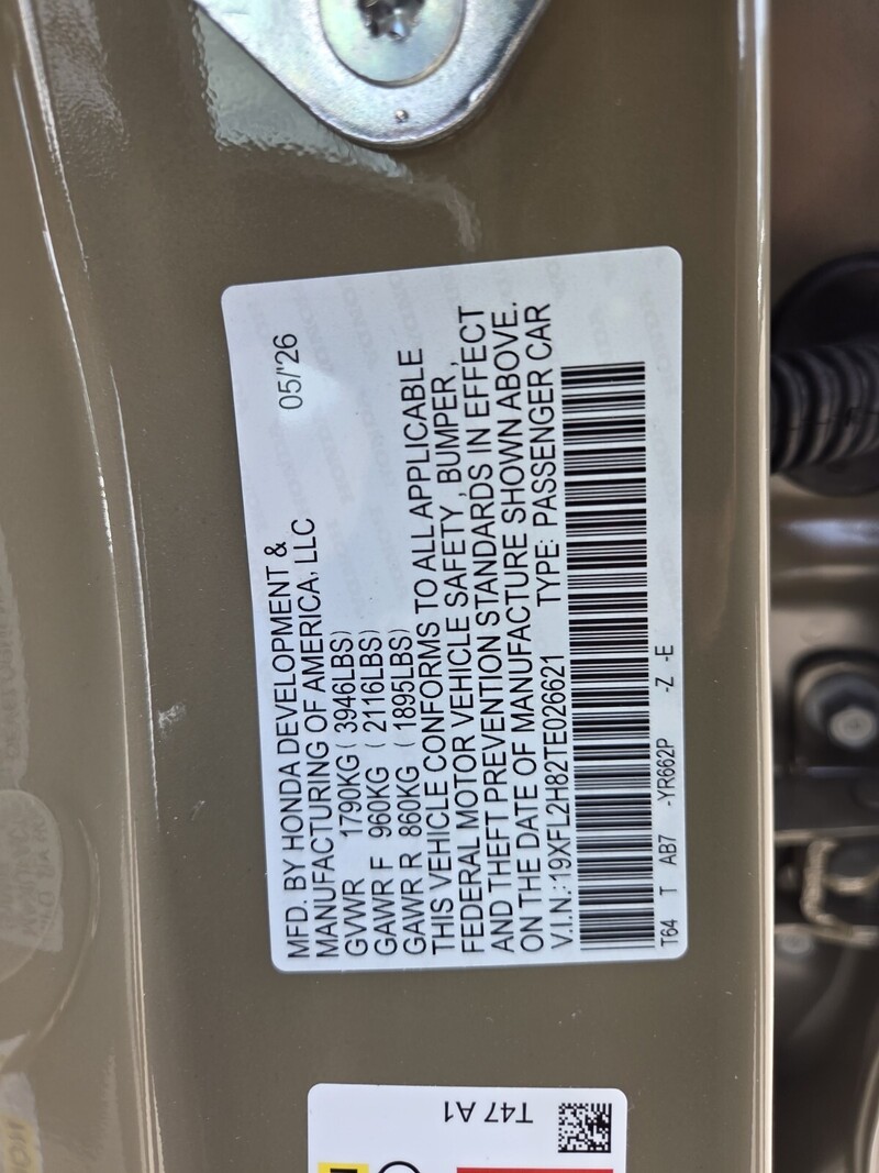 New 2026 Honda Civic Hatchback SPORT in FT. PIERCE, FLORIDA