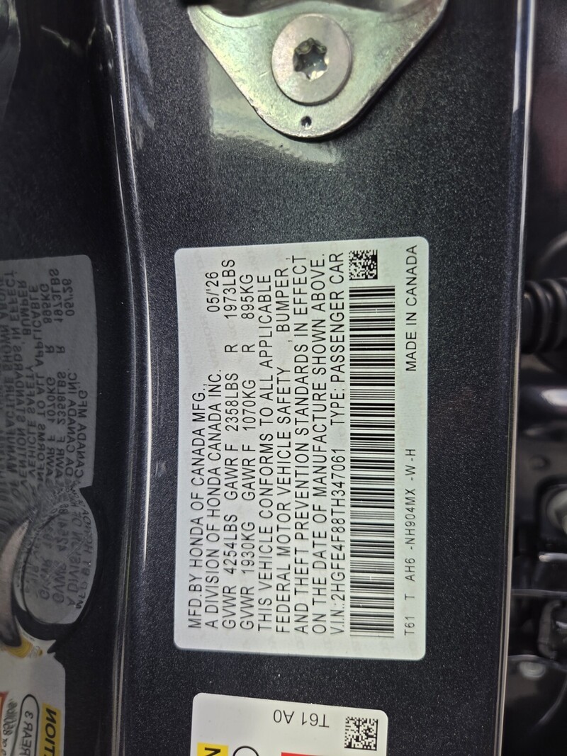 New 2026 Honda CIVIC SEDAN HYBRID SPORT in FT. PIERCE, FLORIDA