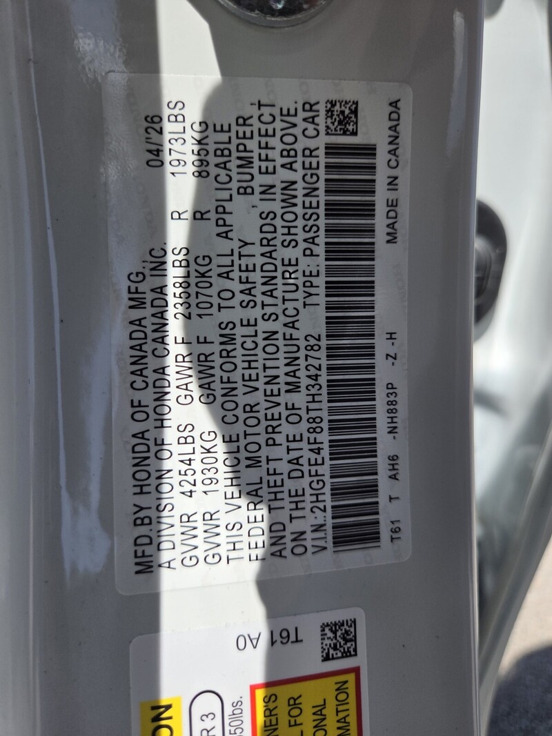 New 2026 Honda CIVIC SEDAN HYBRID SPORT in FT. PIERCE, FLORIDA
