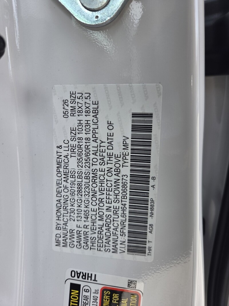 New 2026 Honda Odyssey EX-L in FT. PIERCE, FLORIDA