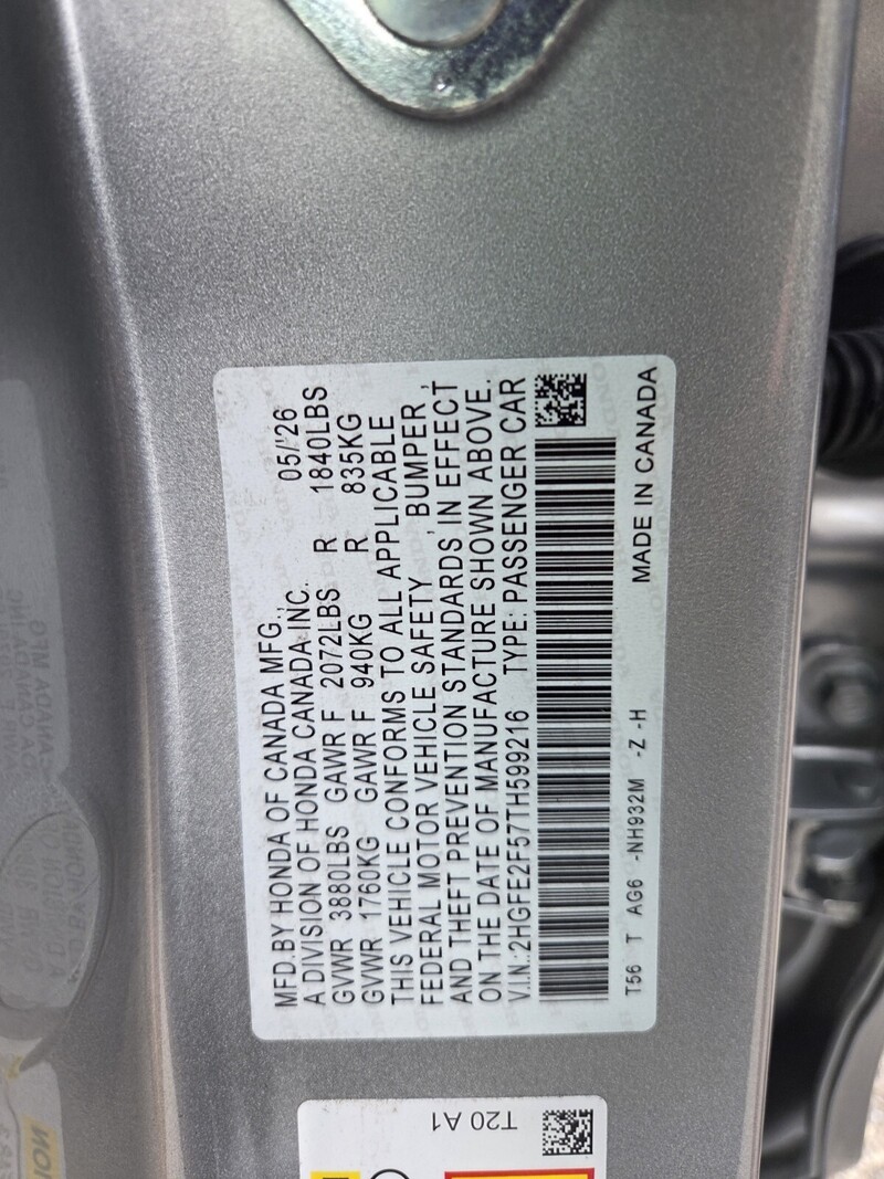 New 2026 Honda Civic SPORT in FT. PIERCE, FLORIDA