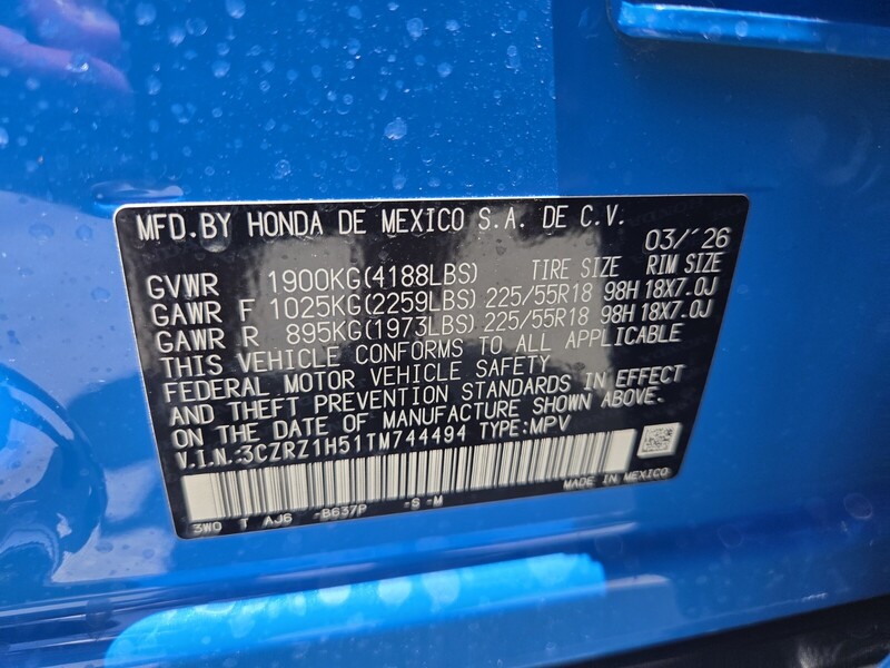 New 2026 Honda HR-V SPORT in FT. PIERCE, FLORIDA