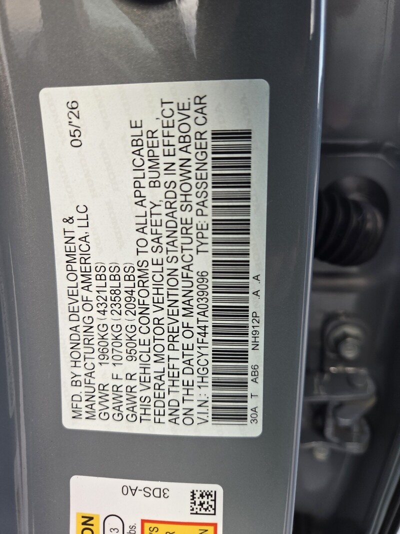 New 2026 Honda Accord Sedan SE in FT. PIERCE, FLORIDA