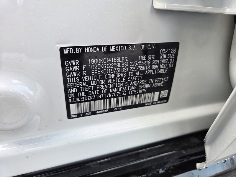 New 2027 Honda HR-V EX-L in FT. PIERCE, FLORIDA