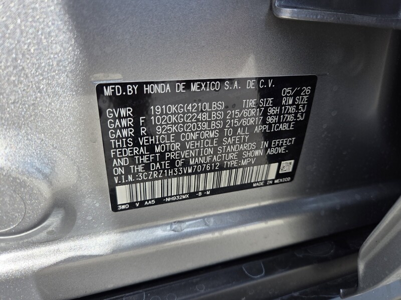 New 2027 Honda HR-V LX in FT. PIERCE, FLORIDA