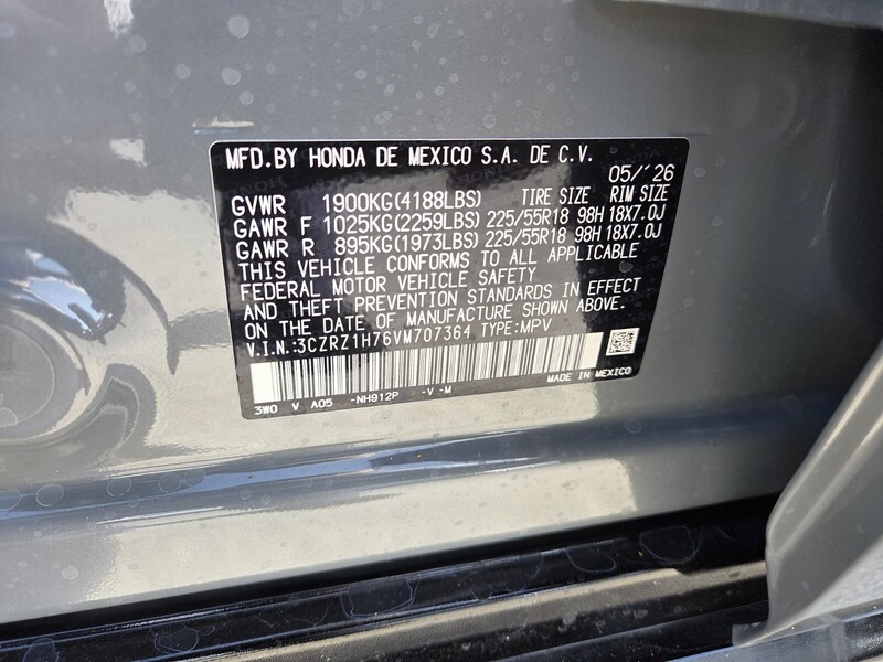 New 2027 Honda HR-V EX-L in FT. PIERCE, FLORIDA